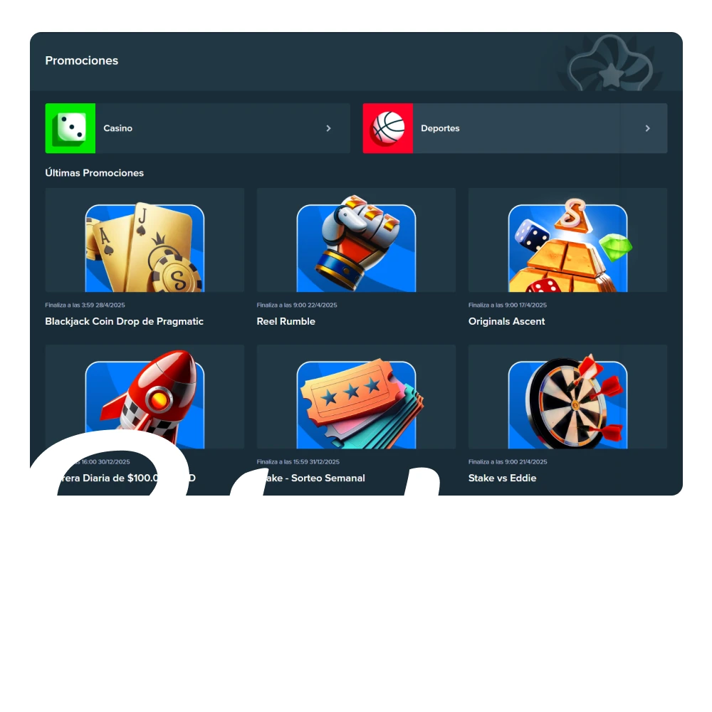 Regístrese en Stake para obtener una amplia gama de bonificaciones.