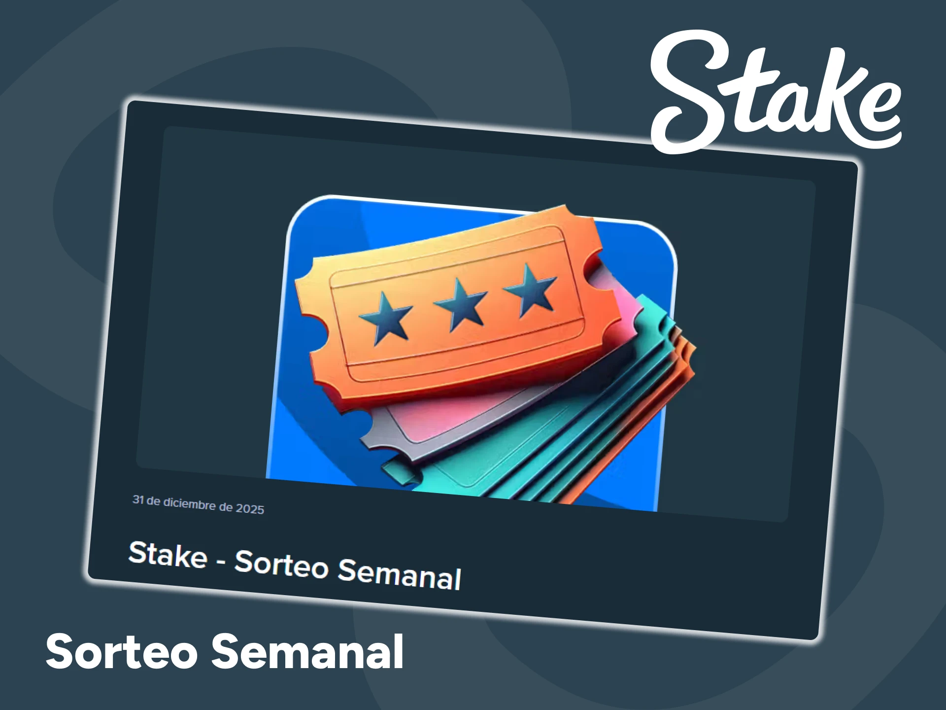 Consigue el bono de 75 000 $ cada semana en Stake.